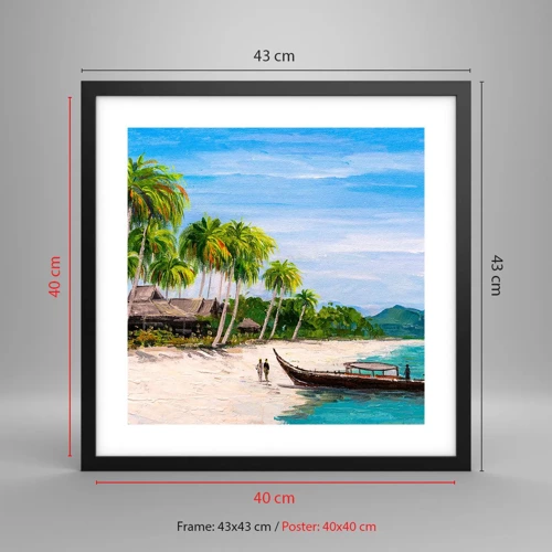 Poster in black frame - Exotic Dream - 40x40 cm