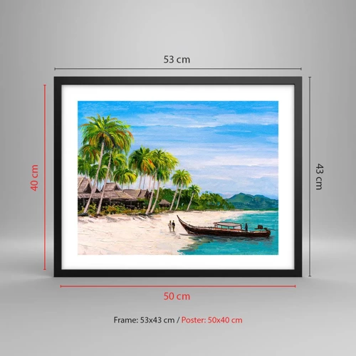 Poster in black frame - Exotic Dream - 50x40 cm