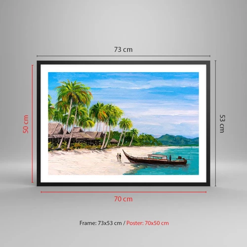 Poster in black frame - Exotic Dream - 70x50 cm