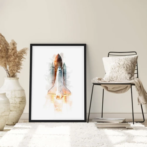 Poster in black frame - Explorers Get Ready - 50x70 cm