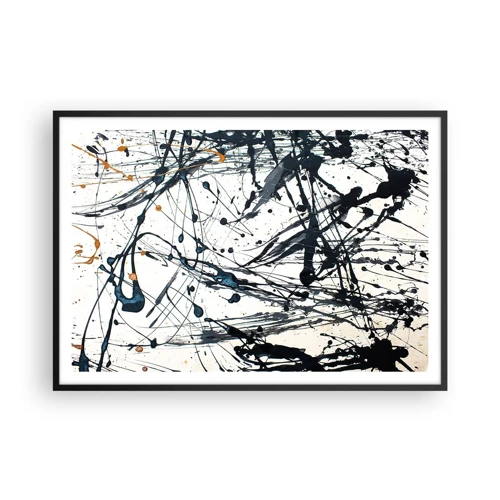 Poster in black frame - Expressionist Abstract - 100x70 cm