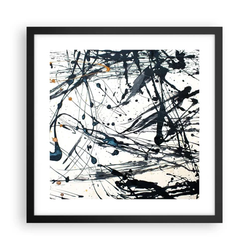 Poster in black frame - Expressionist Abstract - 40x40 cm