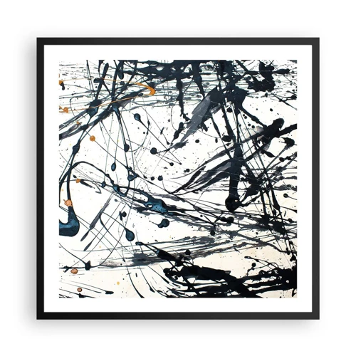 Poster in black frame - Expressionist Abstract - 60x60 cm