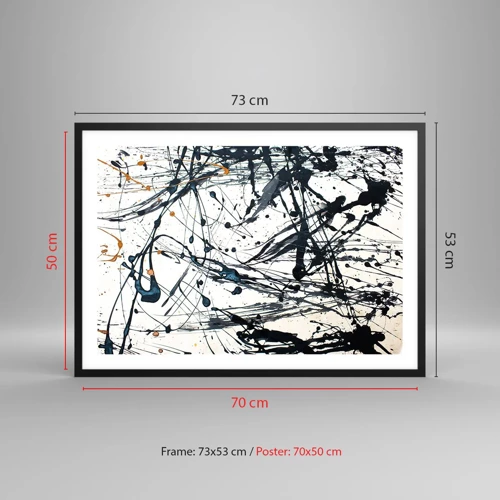 Poster in black frame - Expressionist Abstract - 70x50 cm