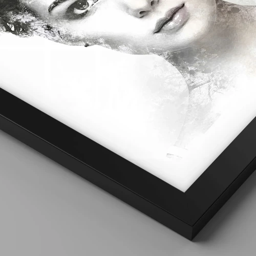 Poster in black frame - Extremely Stylish Portrait - 30x30 cm