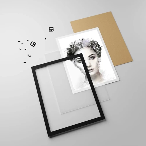 Poster in black frame - Extremely Stylish Portrait - 30x40 cm