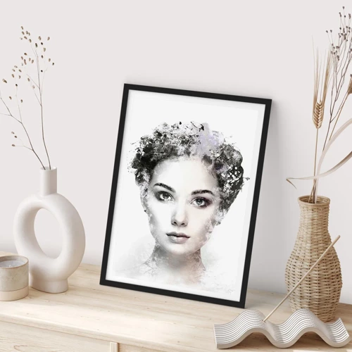 Poster in black frame - Extremely Stylish Portrait - 30x40 cm