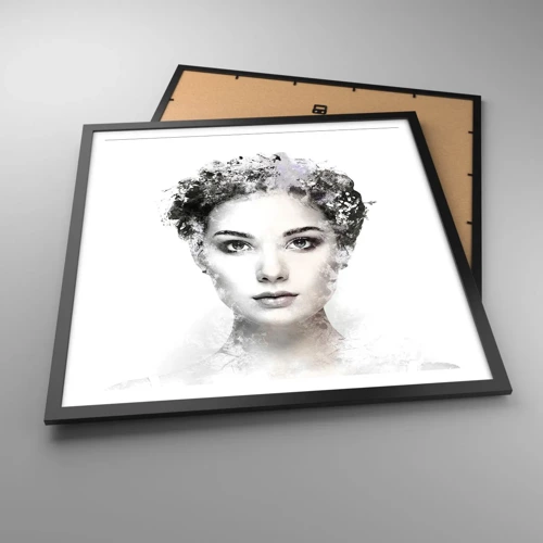 Poster in black frame - Extremely Stylish Portrait - 60x60 cm