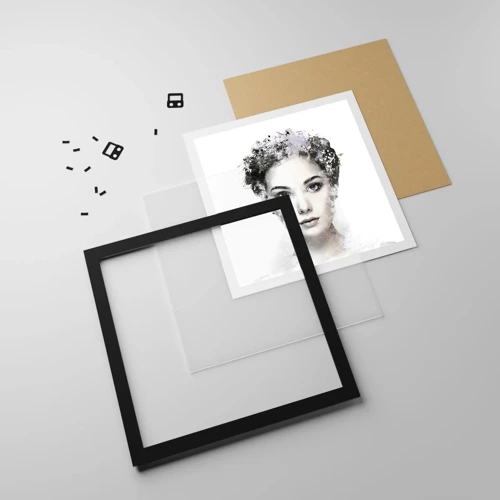 Poster in black frame - Extremely Stylish Portrait - 60x60 cm