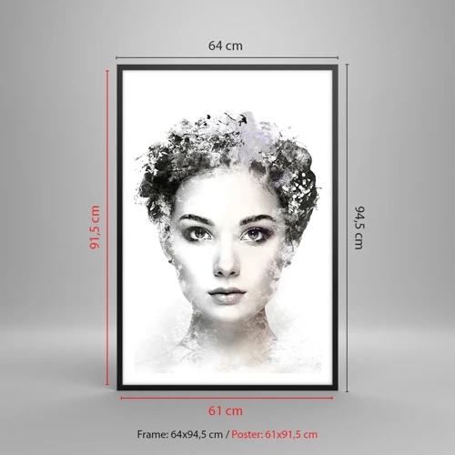 Poster in black frame - Extremely Stylish Portrait - 61x91 cm