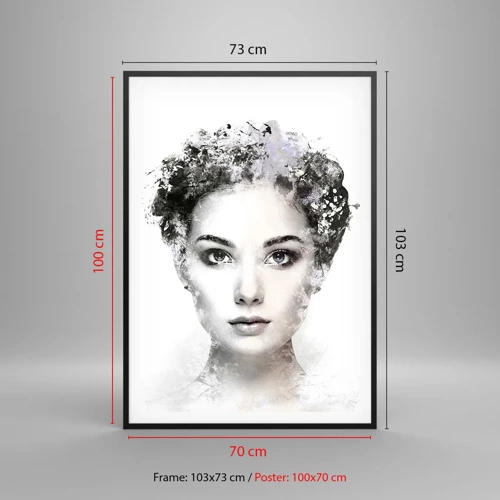 Poster in black frame - Extremely Stylish Portrait - 70x100 cm