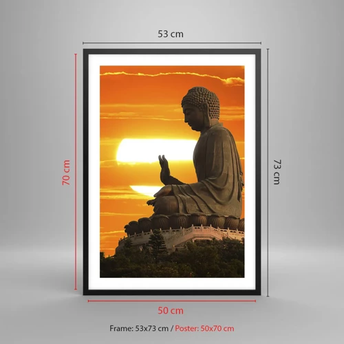 Poster in black frame - Facing the World - 50x70 cm