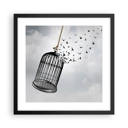 Poster in black frame - Faith…Hope…Freedom! - 40x40 cm