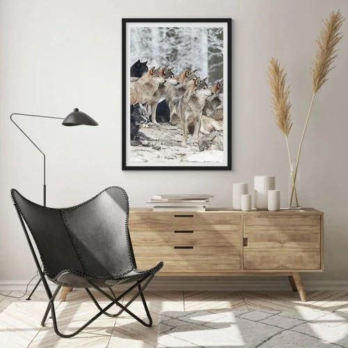 Poster in black frame - Family and Friends - 50x70 cm