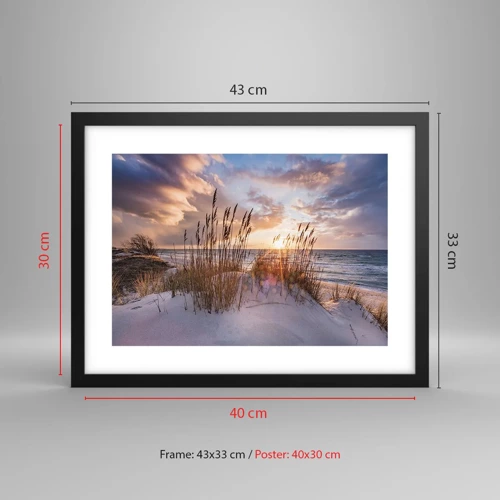 Poster in black frame - Farewell to the Sun and Wind - 40x30 cm