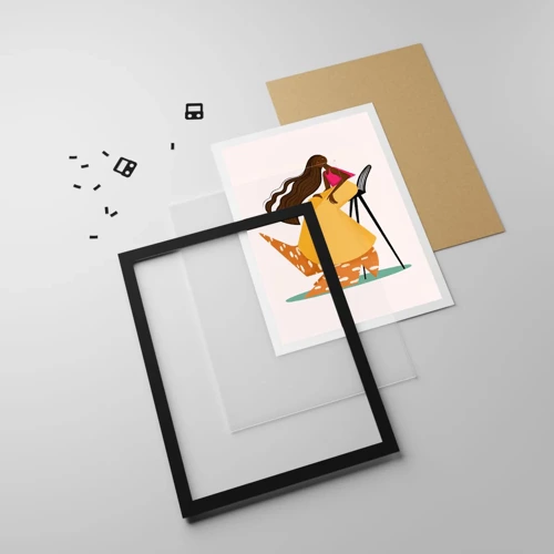 Poster in black frame - Fashion Is Also Fun - 70x100 cm