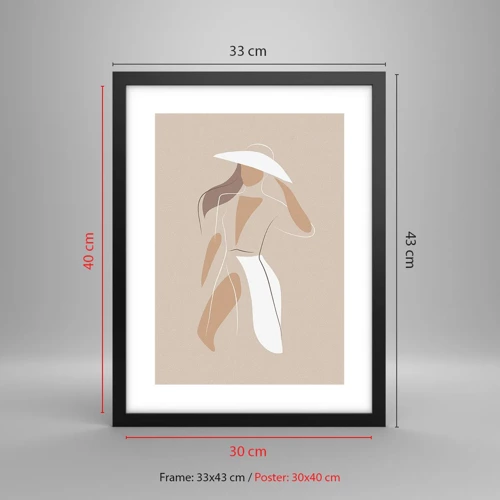 Poster in black frame - Fashion Is Fun - 30x40 cm