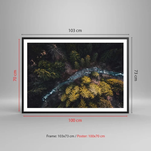 Poster in black frame - Fast and Faster - 100x70 cm