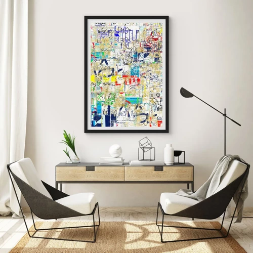 Poster in black frame - Feast for the Eyes - 50x70 cm