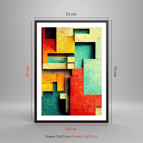 Poster in black frame - Festival of Right Angles - 50x70 cm