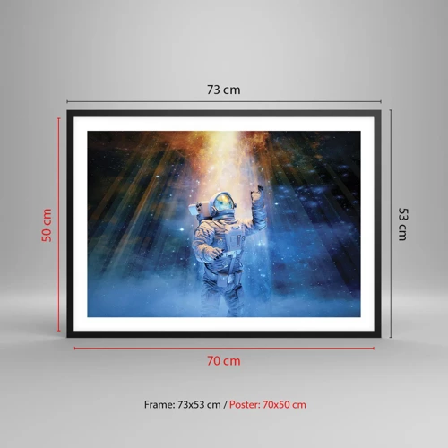 Poster in black frame - Finally at the Destination - 70x50 cm