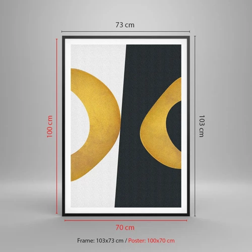 Poster in black frame - First Of All: Gold - 70x100 cm