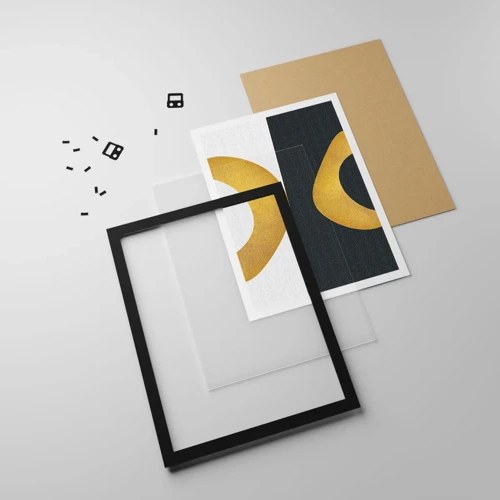 Poster in black frame - First Of All: Gold - 70x100 cm