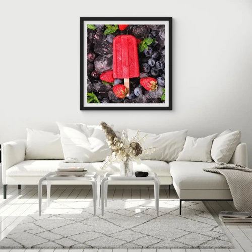 Poster in black frame - Flavour of Hot Summer - 30x30 cm