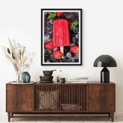 Poster in black frame - Flavour of Hot Summer - 50x70 cm