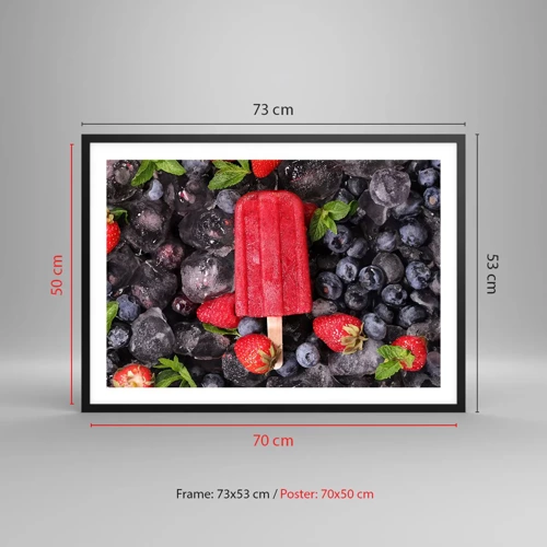 Poster in black frame - Flavour of Hot Summer - 70x50 cm