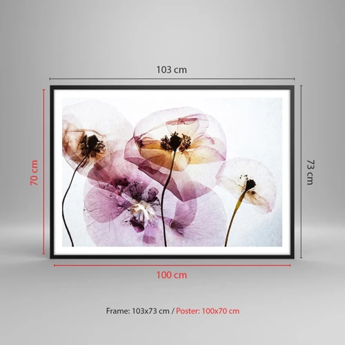 Poster in black frame - Flower Body Slide - 100x70 cm