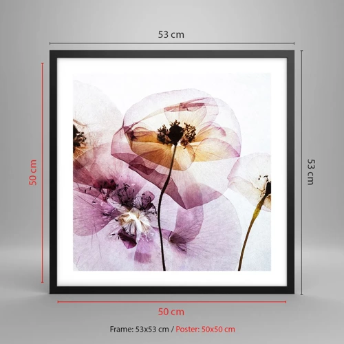 Poster in black frame - Flower Body Slide - 50x50 cm