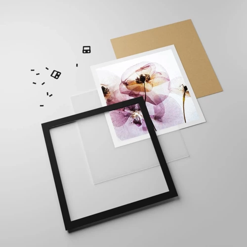 Poster in black frame - Flower Body Slide - 50x50 cm