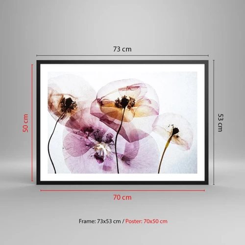 Poster in black frame - Flower Body Slide - 70x50 cm