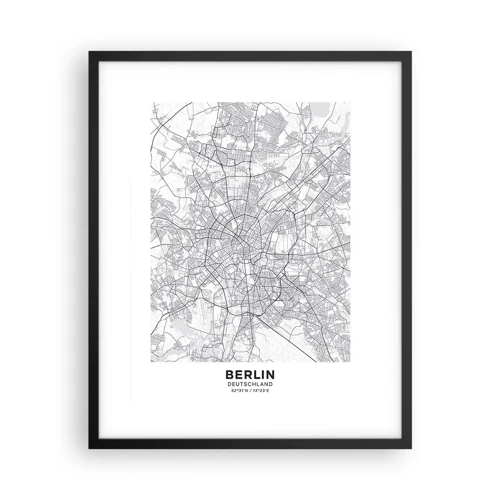 Poster in black frame - Flower of Berlin - 40x50 cm