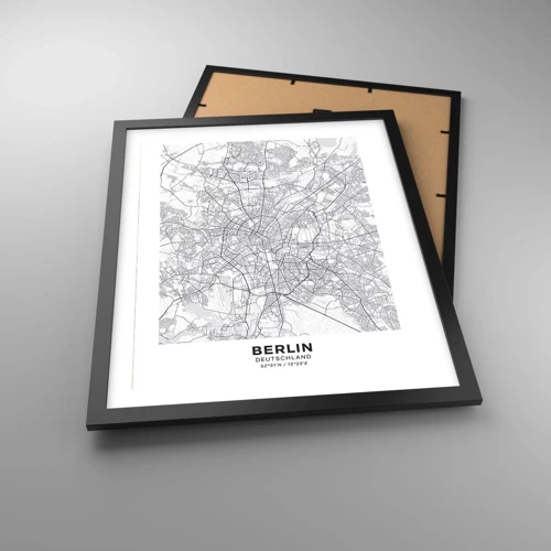 Poster in black frame - Flower of Berlin - 40x50 cm