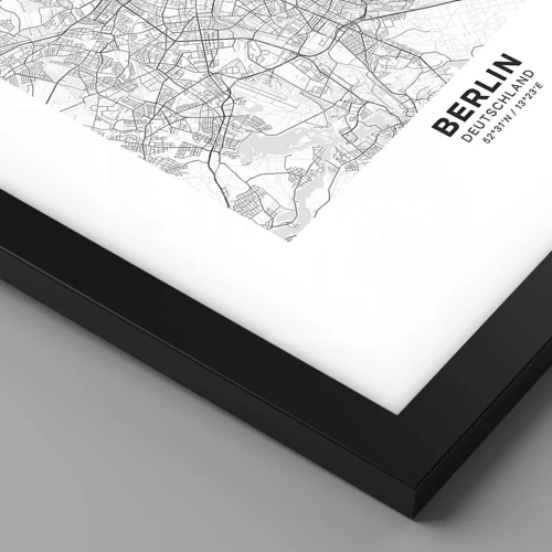 Poster in black frame - Flower of Berlin - 40x50 cm