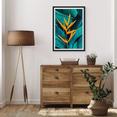 Poster in black frame - Flower of Eden - 30x40 cm