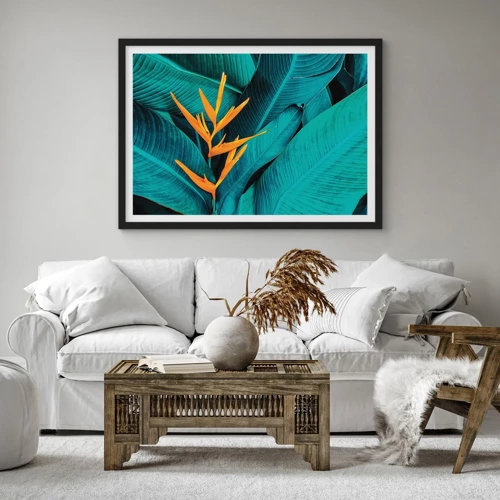 Poster in black frame - Flower of Eden - 70x50 cm