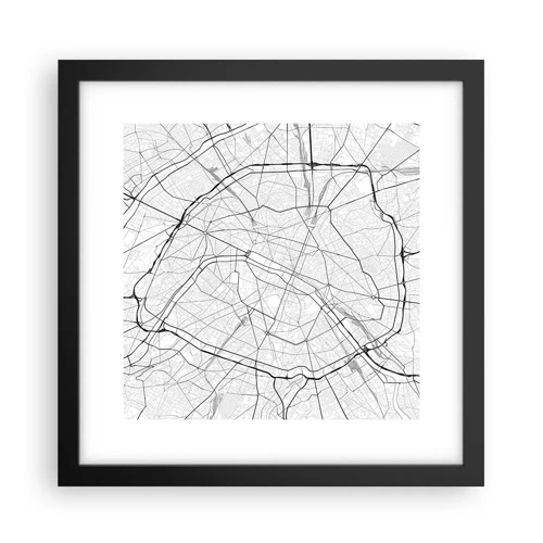 Poster in black frame - Flower of Paris - 30x30 cm