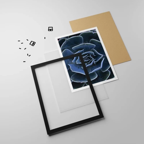 Poster in black frame - Flower of the Desert - 40x50 cm