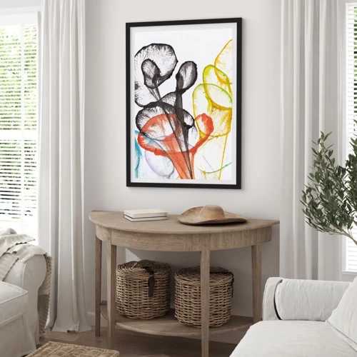 Poster in black frame - Flowers with a Soul - 50x70 cm