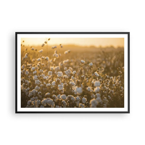 Poster in black frame - Fluffy Field - 100x70 cm