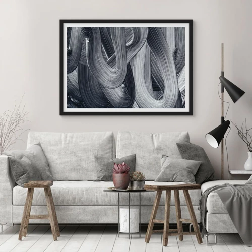 Poster in black frame - Fluidity of Reality - 100x70 cm