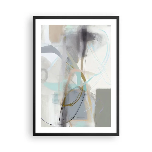 Poster in black frame - Foggy Abstract - 50x70 cm