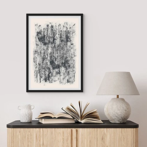 Poster in black frame - Foggy Composition - 70x100 cm