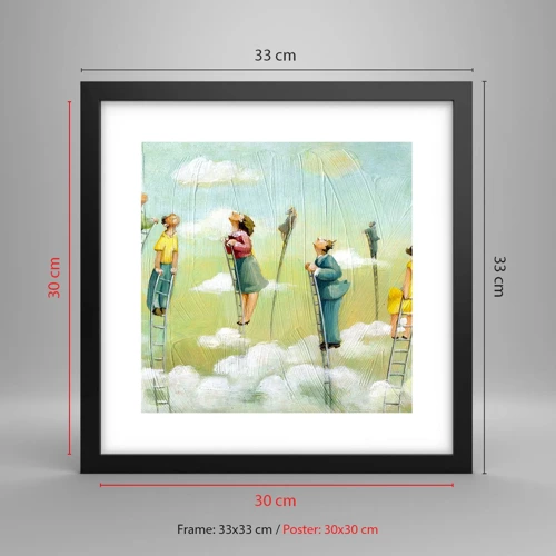 Poster in black frame - Following the Dream - 30x30 cm