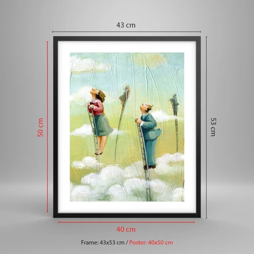 Poster in black frame - Following the Dream - 40x50 cm