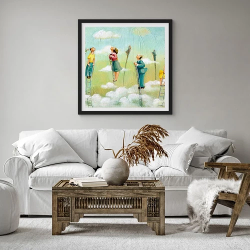 Poster in black frame - Following the Dream - 60x60 cm