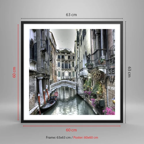 Poster in black frame - For Centuries in Quiet Contemplation - 60x60 cm